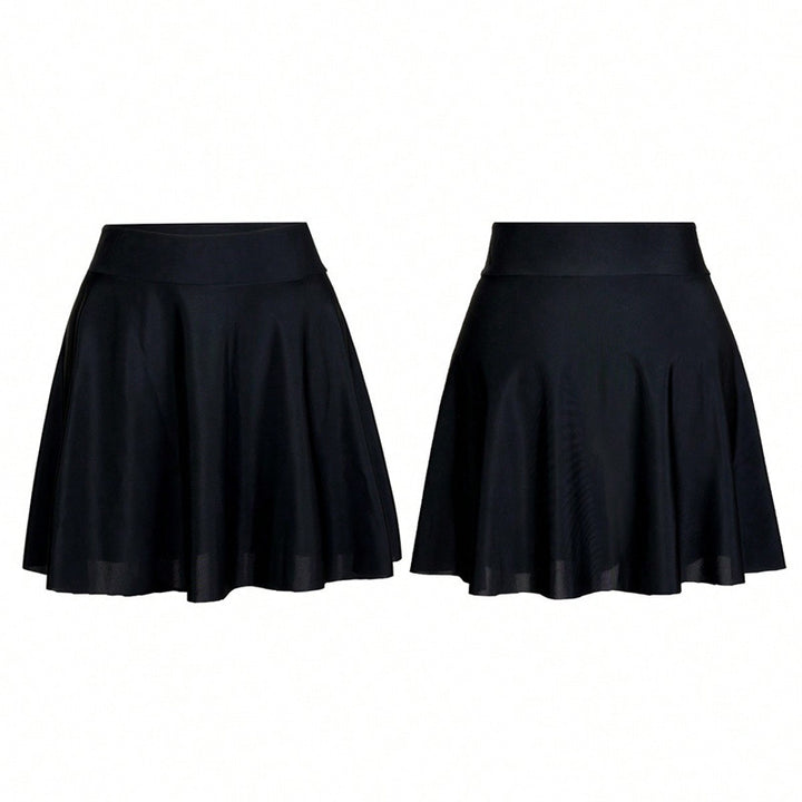 Women's Pleated Skirt with Elastic Waistband and Flowing Fall StylebySassy