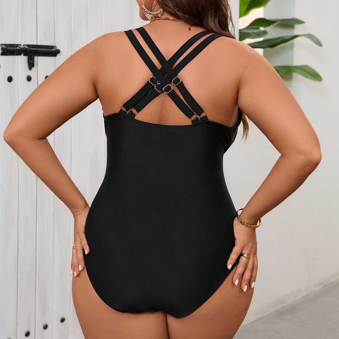 Women's One-Piece Swimsuit with Transparent Mesh Inserts StylebySassy
