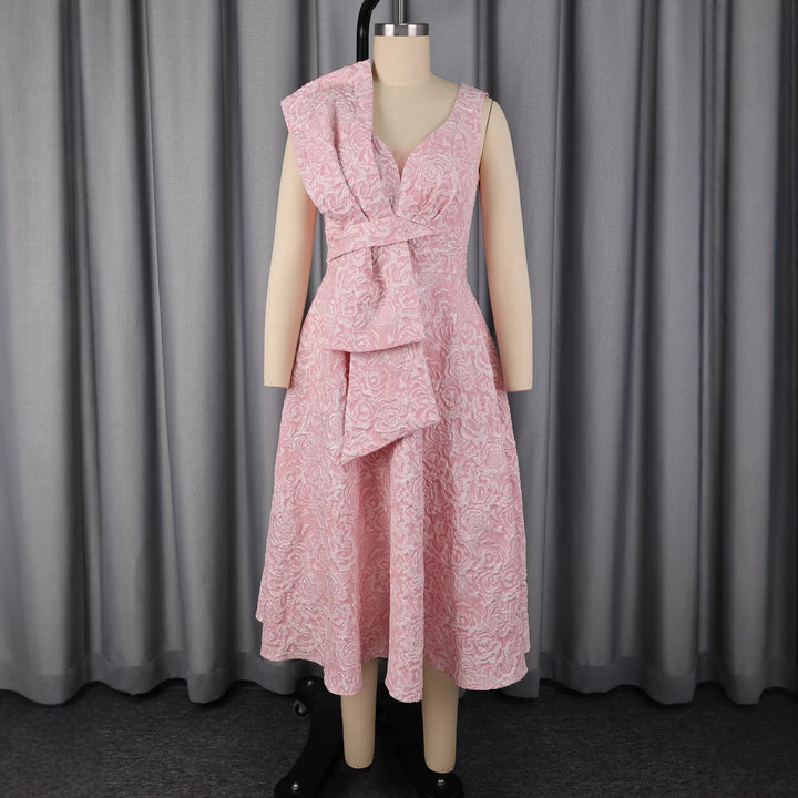 Women High-Quality Evening Dress with Romantic Flower Applications StylebySassy