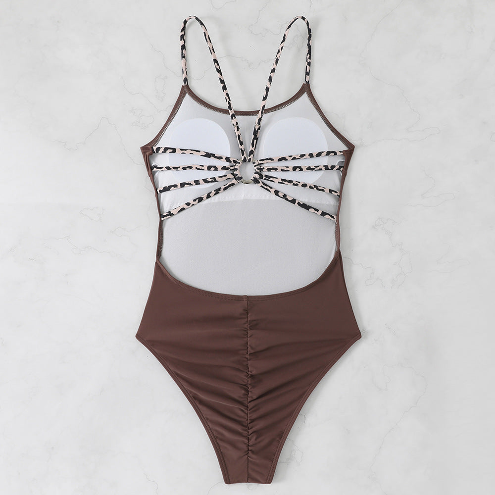 Women's One-Piece Swimsuit with Ruffles and Cut-Outs StylebySassy