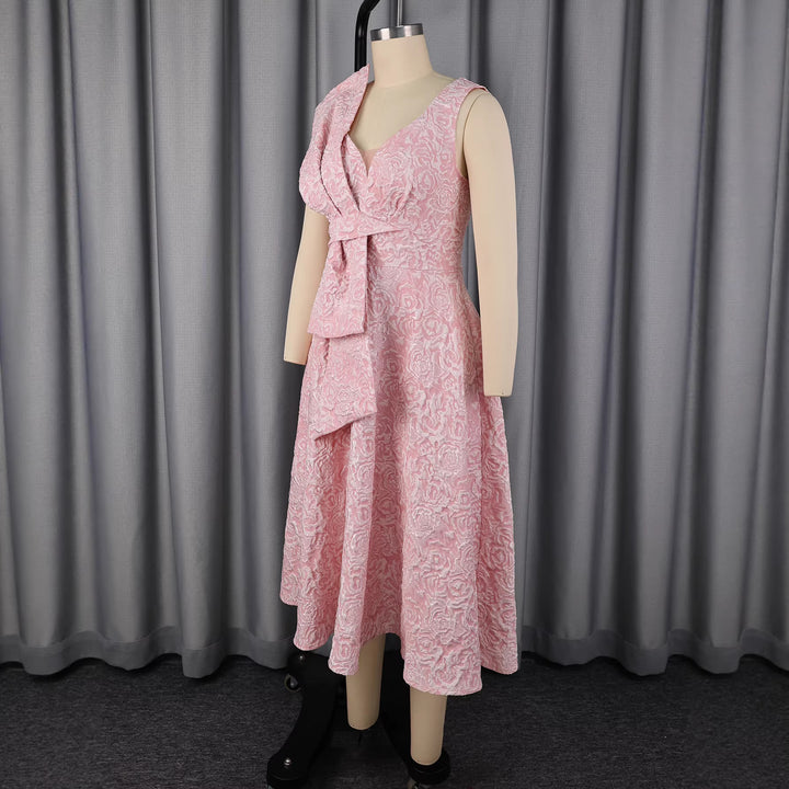 Women High-Quality Evening Dress with Romantic Flower Applications StylebySassy