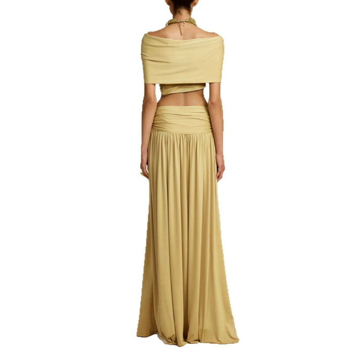 Women Elegant Maxi Dress with Innovative Knotted Design StylebySassy