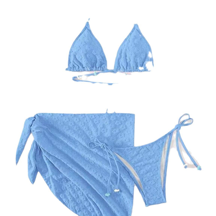 Women's Triangle Bikini with Fashionable Wrap Skirt StylebySassy