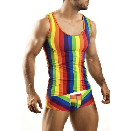 Men's figure-hugging round-neck tank top made of stretch jersey with a body-hugging fit StylebySassy