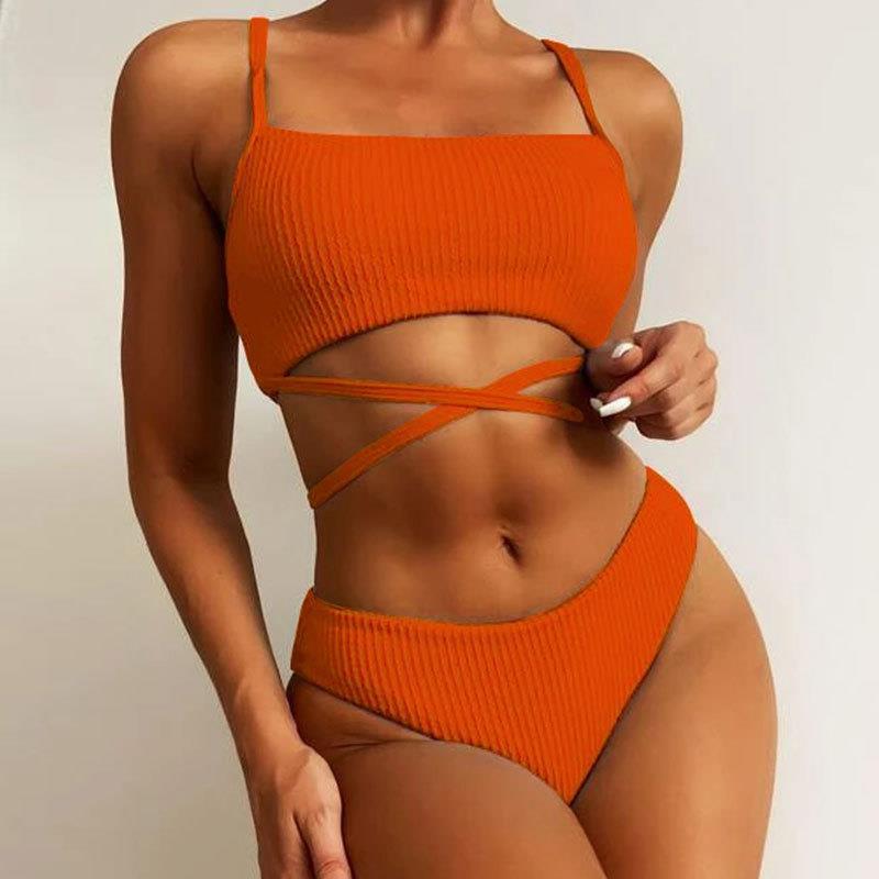 Women's Two-Piece Bikini Set with Elaborate Cut StylebySassy