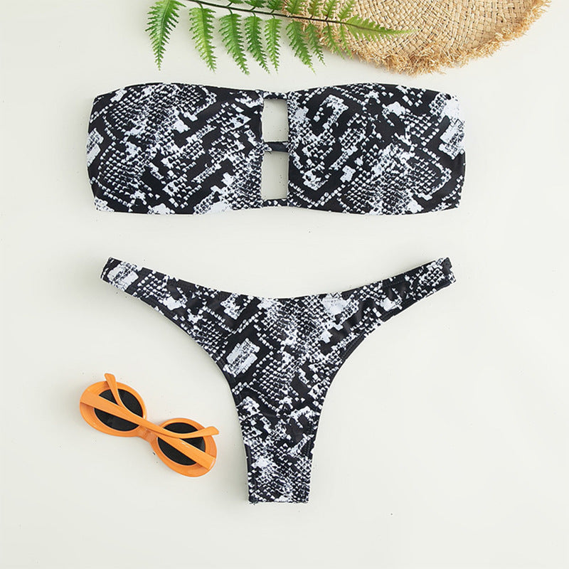 Women's bandeau bikini with sophisticated cut-out design StylebySassy