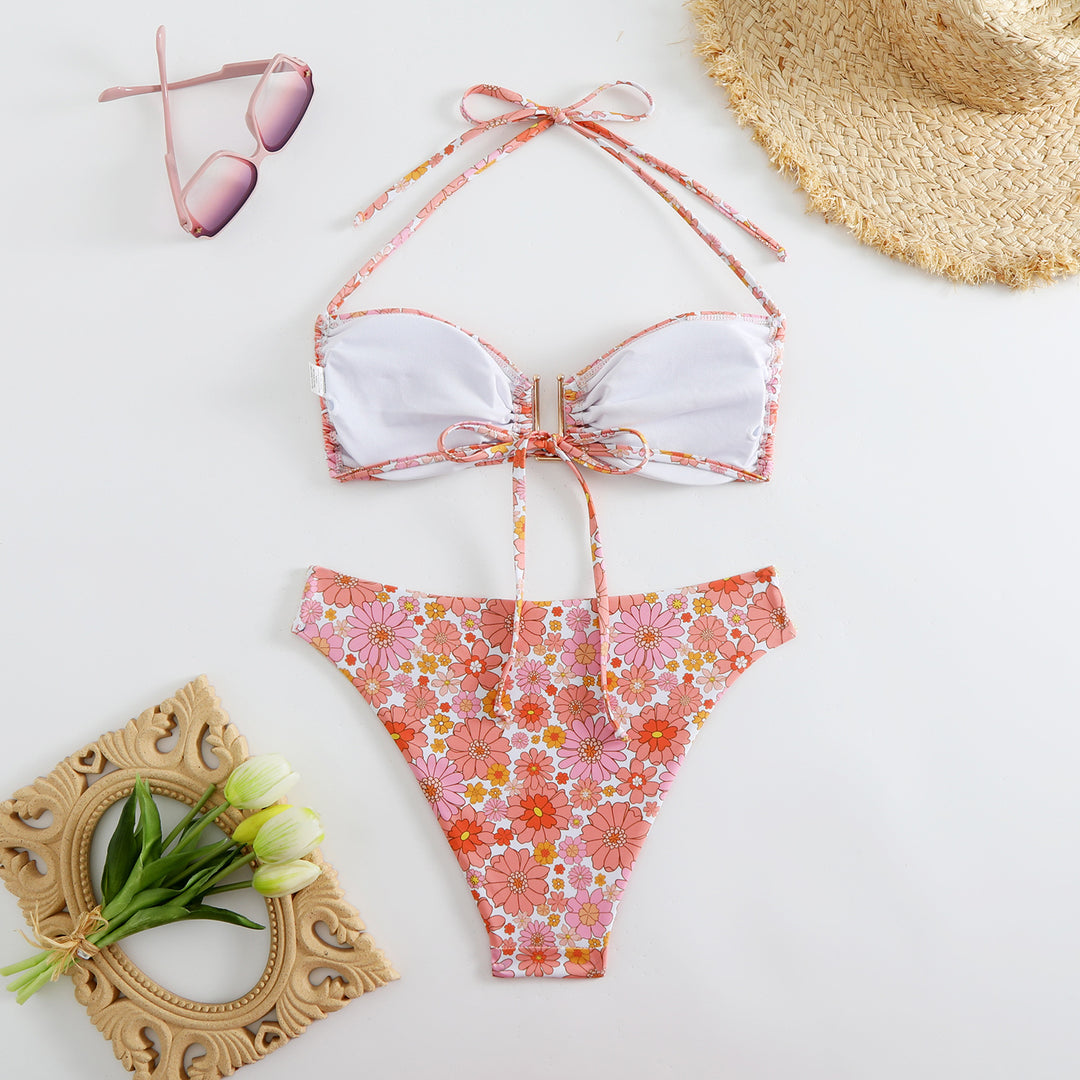 Women Bikini Set with fashionable ruffles and adjustable straps StylebySassy