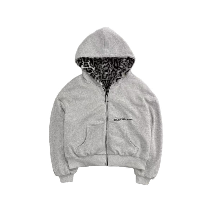 Unisex padded hooded jacket short cut with cross zipper StylebySassy