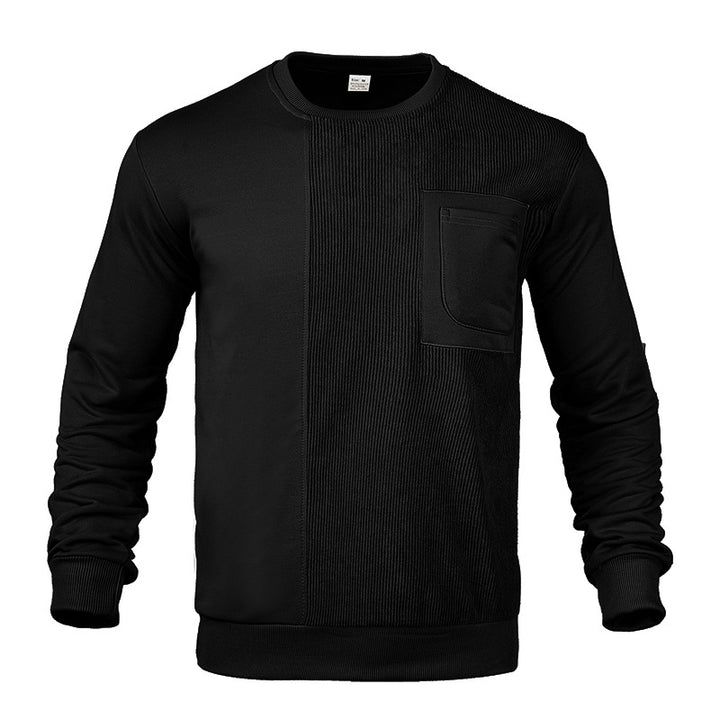 Men's structured sweatshirt with chest pocket and ribbed front panel StylebySassy