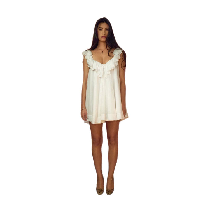 Women's Playful Ruffle Dress Made of Soft Chiffon StylebySassy