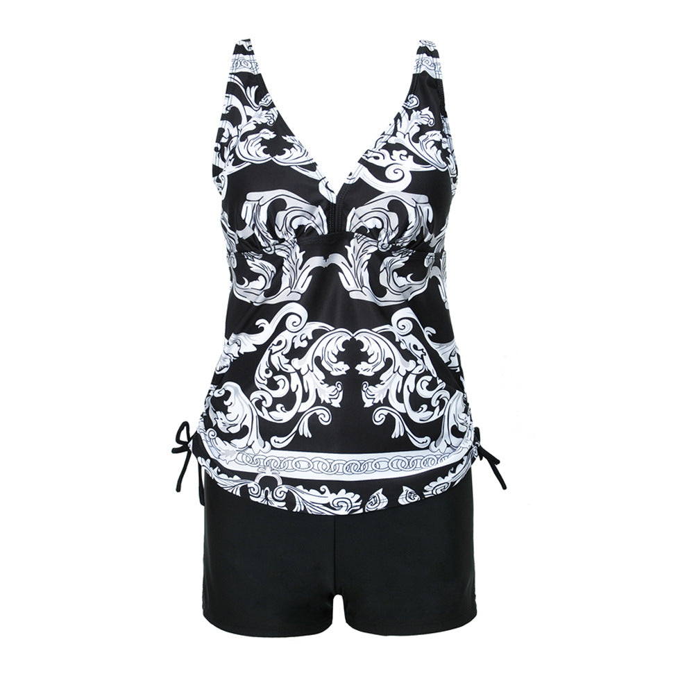 Women's Athletic Swimsuit with Decorative Top StylebySassy