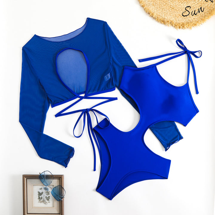 Women's Sporty Tankini Set with Transparent Top and Stylish Cut StylebySassy
