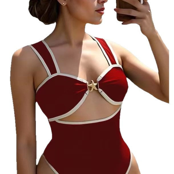 Women’s one-piece swimsuit with elegant cut and adjustable straps StylebySassy