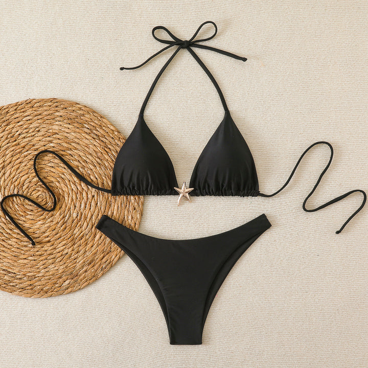 Women's Triangle Bikini with Fashionable Star Detail StylebySassy