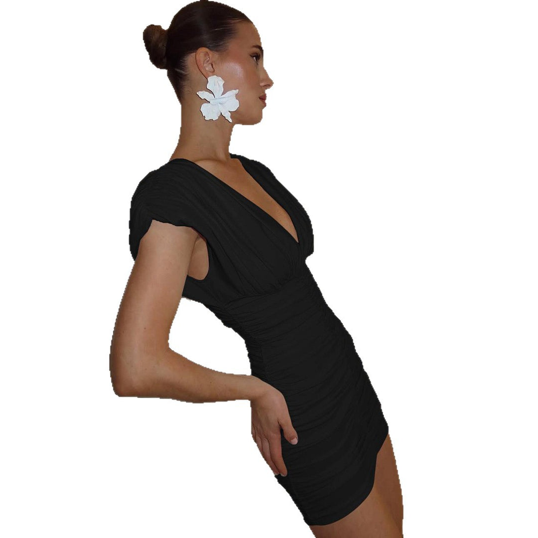 Women’s Mini Dress with Sophisticated Draping Details StylebySassy