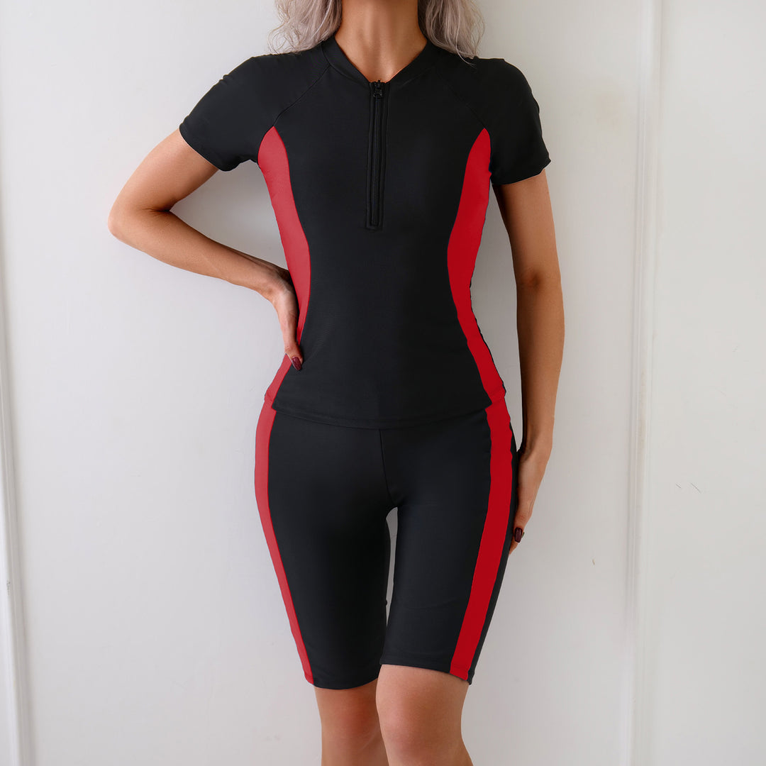 Ladies Athletic Short Sleeve Swimsuit StylebySassy
