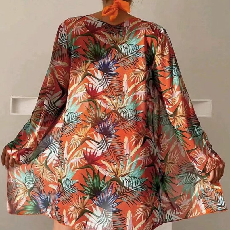 Women’s bikini set with colorful cover-up StylebySassy