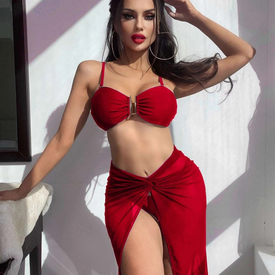 Women’s bikini set with sophisticated cut details StylebySassy