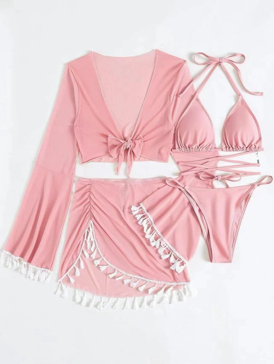 Women's Bathing Set with Charming Fringes StylebySassy