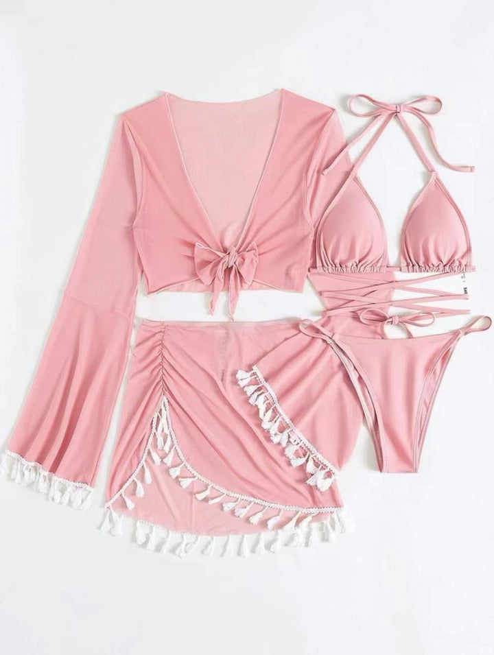 Women's Bathing Set with Charming Fringes StylebySassy