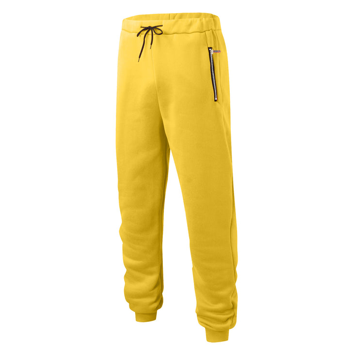 Men's comfortable jogging pants with elastic waistband drawstring tapered legs and side zip pockets StylebySassy