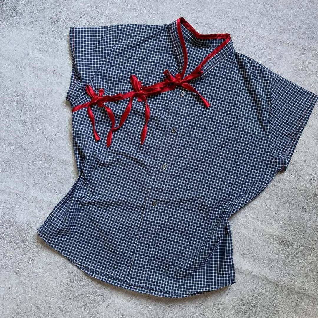 Women's Urban Check Top with Sophisticated Ruffle Details StylebySassy