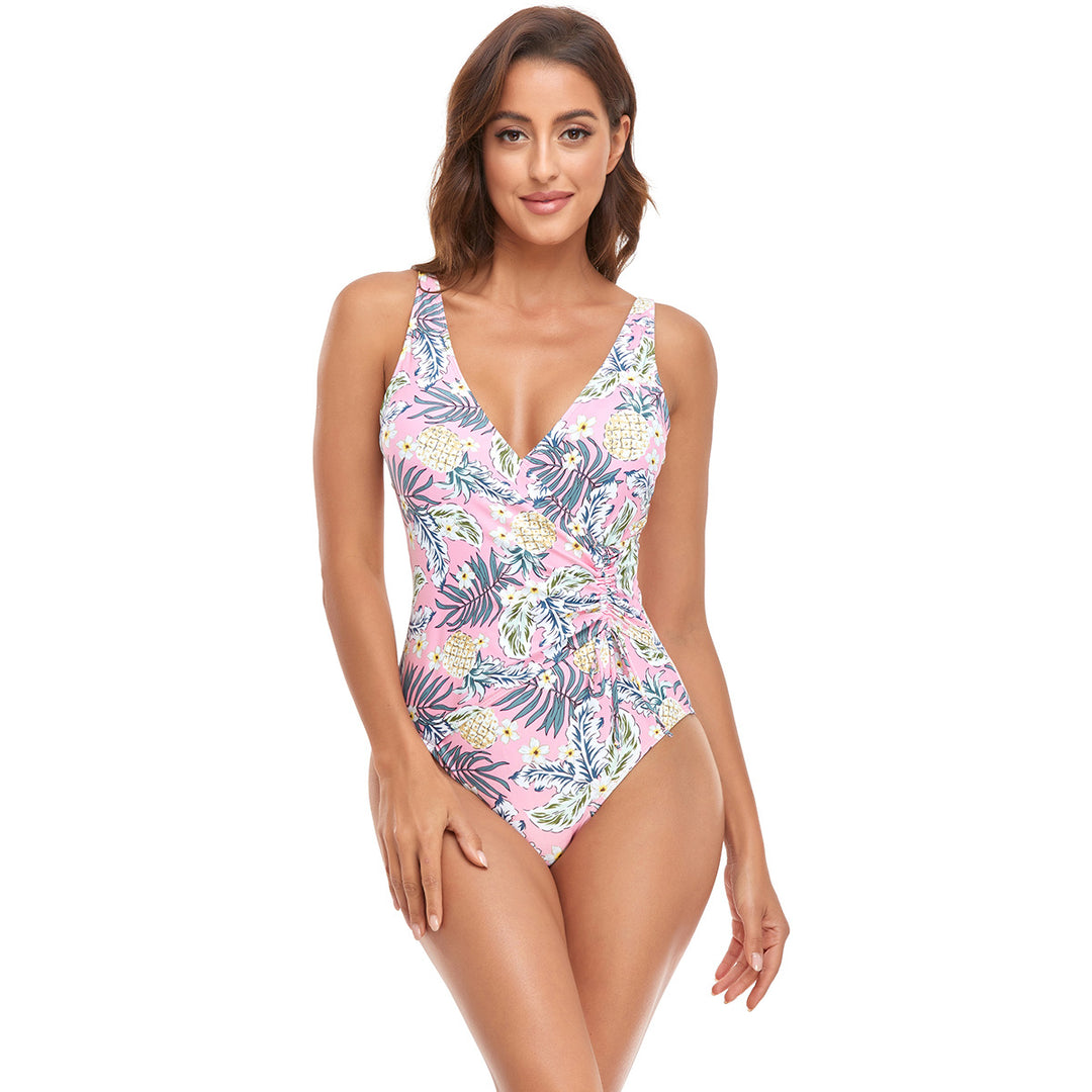 Women's Sporty One-Piece Swimsuit with Modern Wrap Design StylebySassy