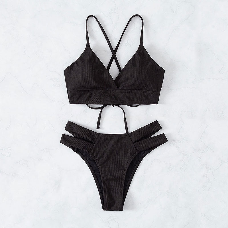 Women's bikini set with refined back lacing StylebySassy