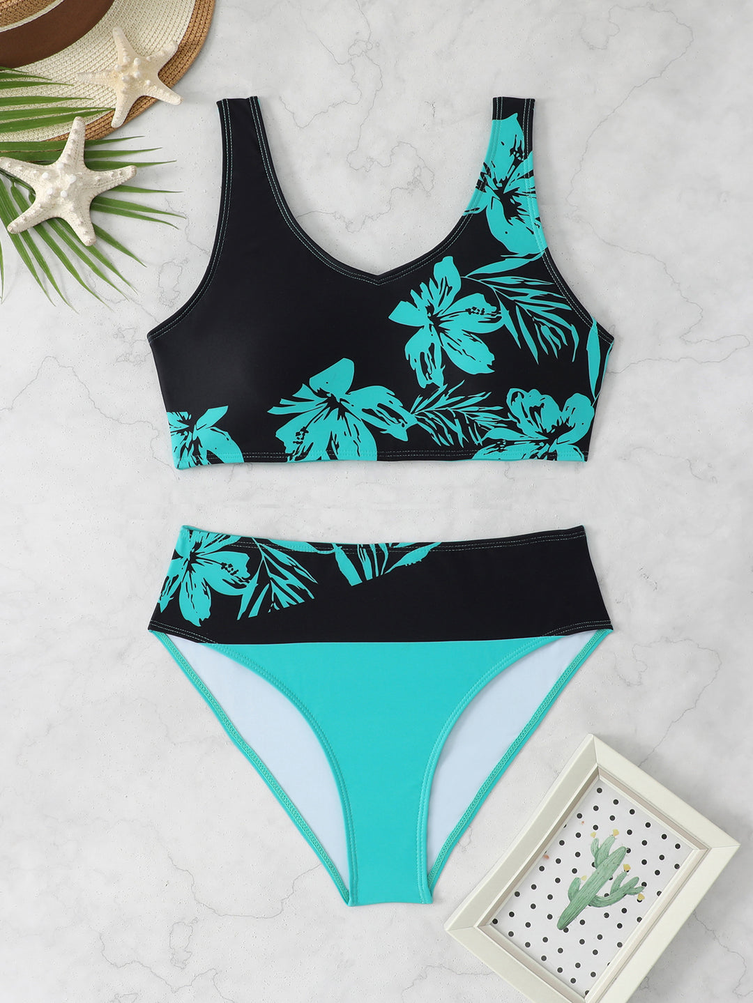 Women’s Sporty Bikini with Floral Design StylebySassy