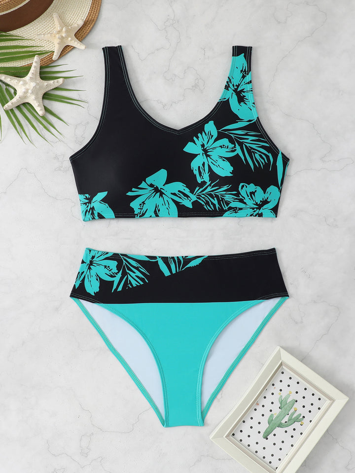 Women’s Sporty Bikini with Floral Design StylebySassy