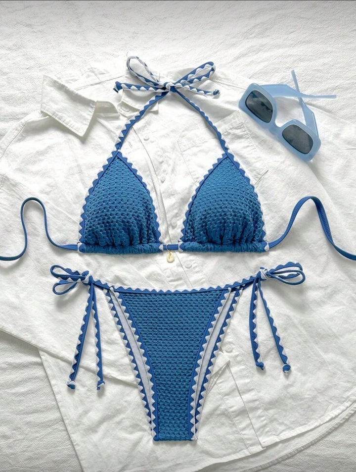 Women Triangle Bikini with Ruffles StylebySassy