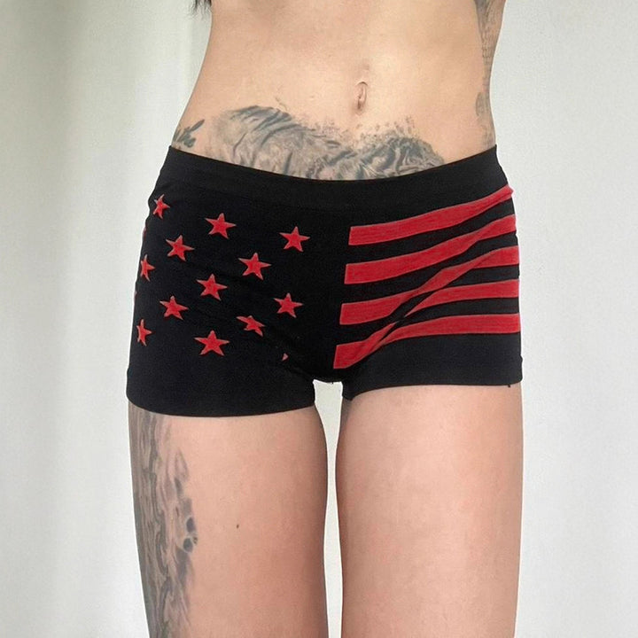 Women's Comfortable Boxershorts with Patriotic Design StylebySassy