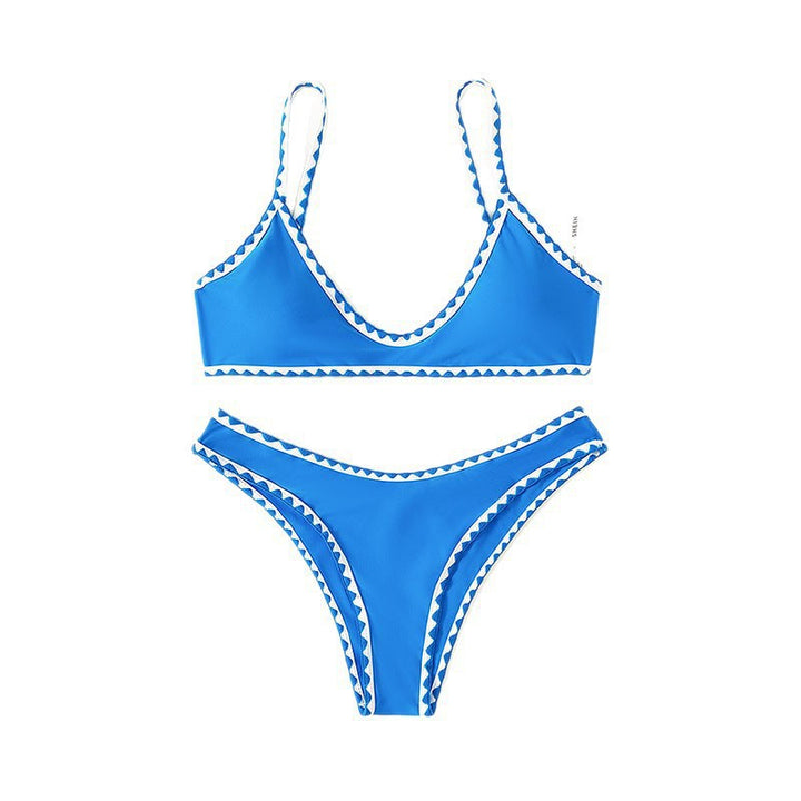 Women's bikini set with casual cut and contrasting edges StylebySassy