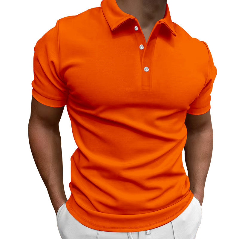 Men's slim fit stretch polo shirt with kent collar and elastic hem StylebySassy