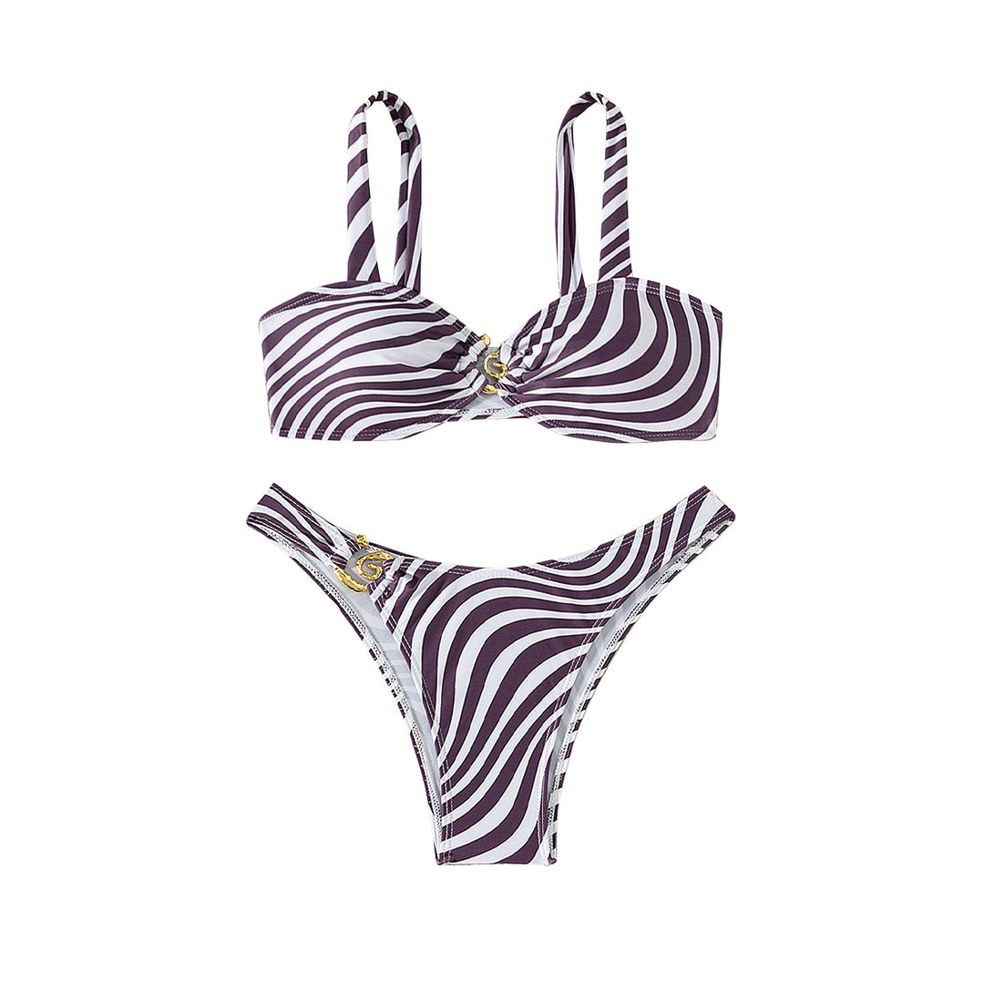 Women's bikini with elegant bustier design and side tie detail StylebySassy