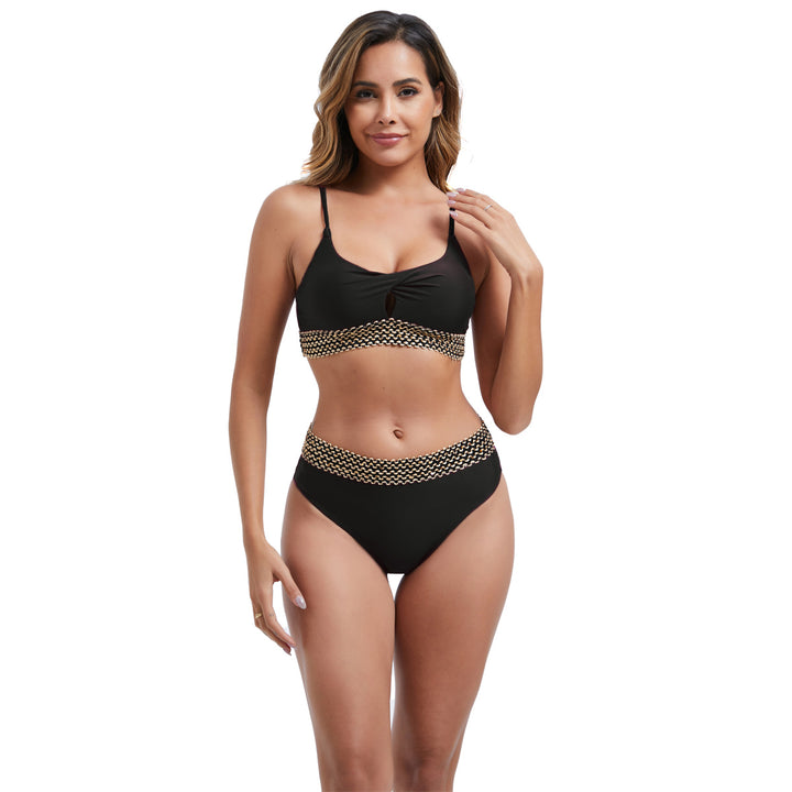 Women's High-Waisted Bikini Set with Fashionable Accent Details StylebySassy