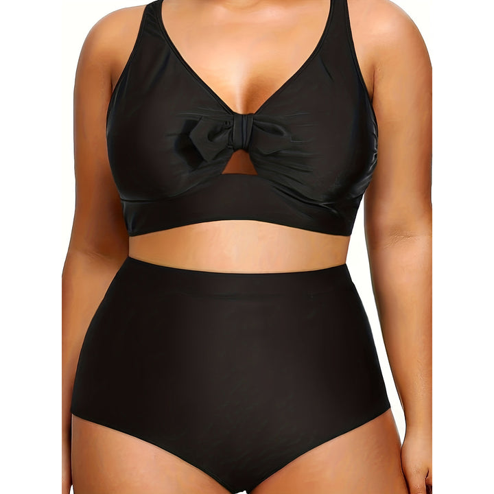 Women High-Waisted Bikini Set with Fashionable Cut-Out StylebySassy