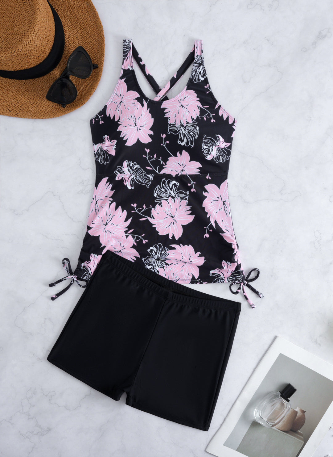 Women's swim set with adjustable straps and casual pants StylebySassy