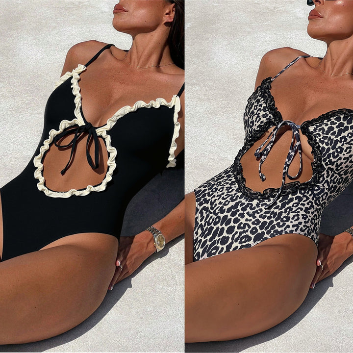 Women One-piece Swimsuit with Playful Ruffle Details StylebySassy
