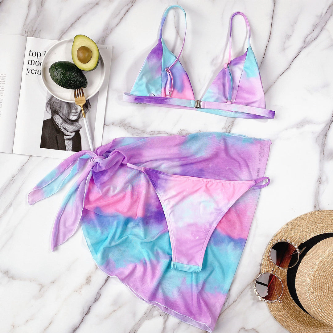 Women's Triangle Bikini with Wrap Skirt StylebySassy