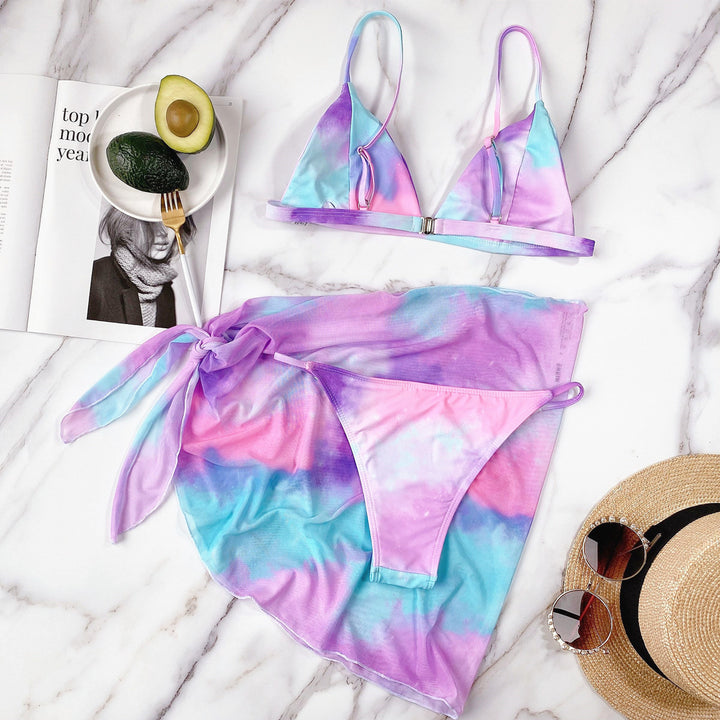 Women's Triangle Bikini with Wrap Skirt StylebySassy