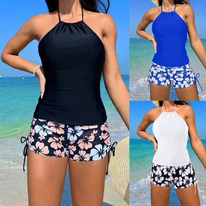 Ladies sporty bathing set with fashionable floral pattern StylebySassy