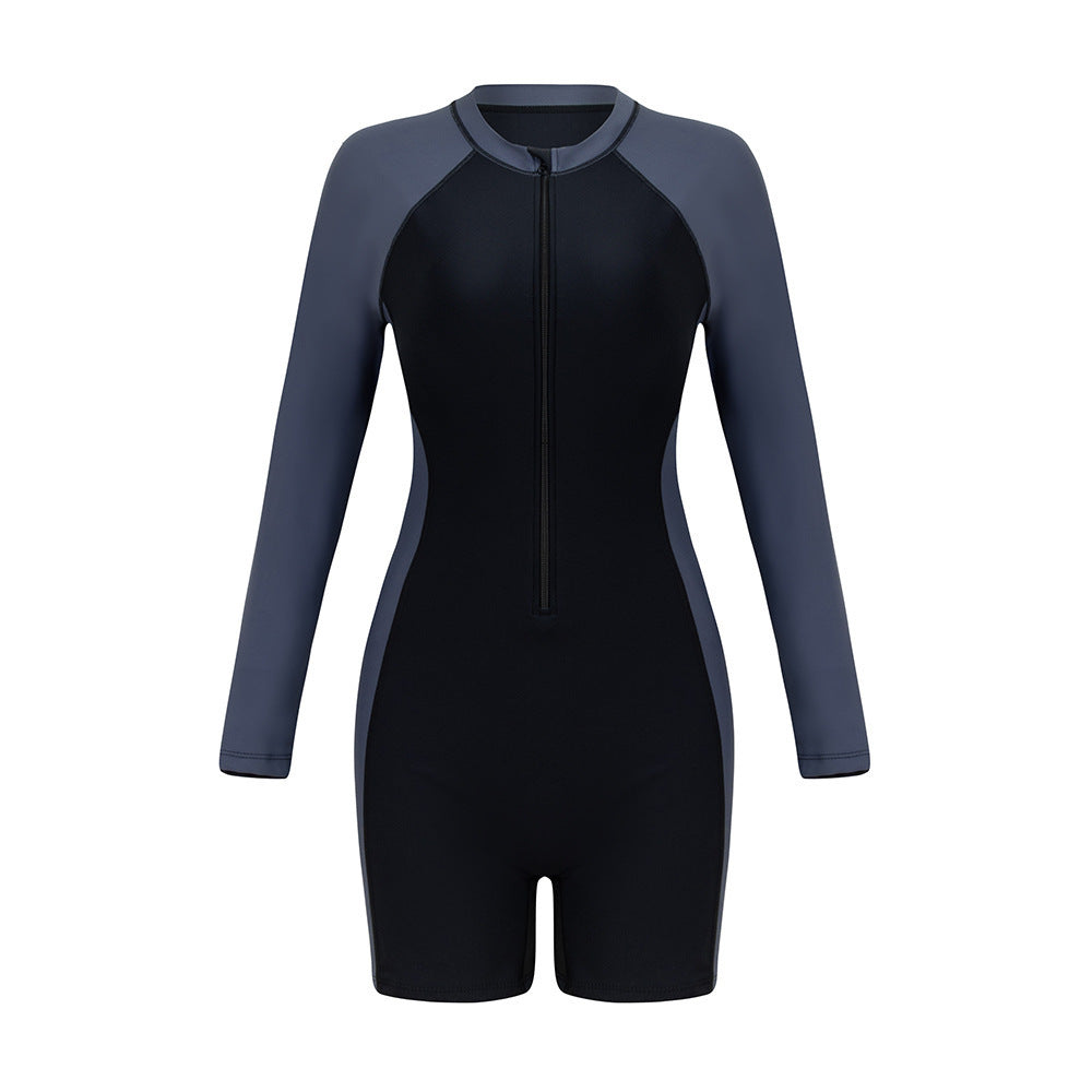 Women’s sporty long-sleeve swimsuit with zipper StylebySassy 1781081924