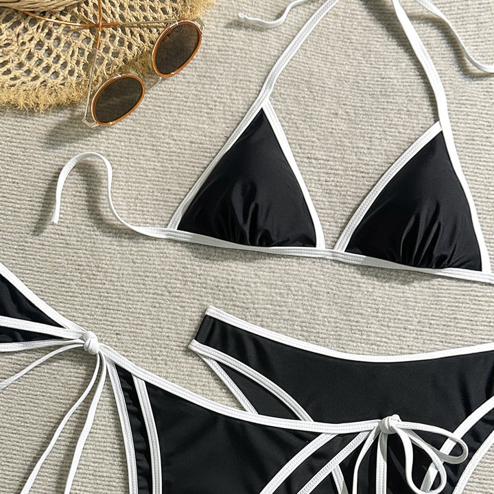 Women's Triangle Bikini with Elegant Ties StylebySassy