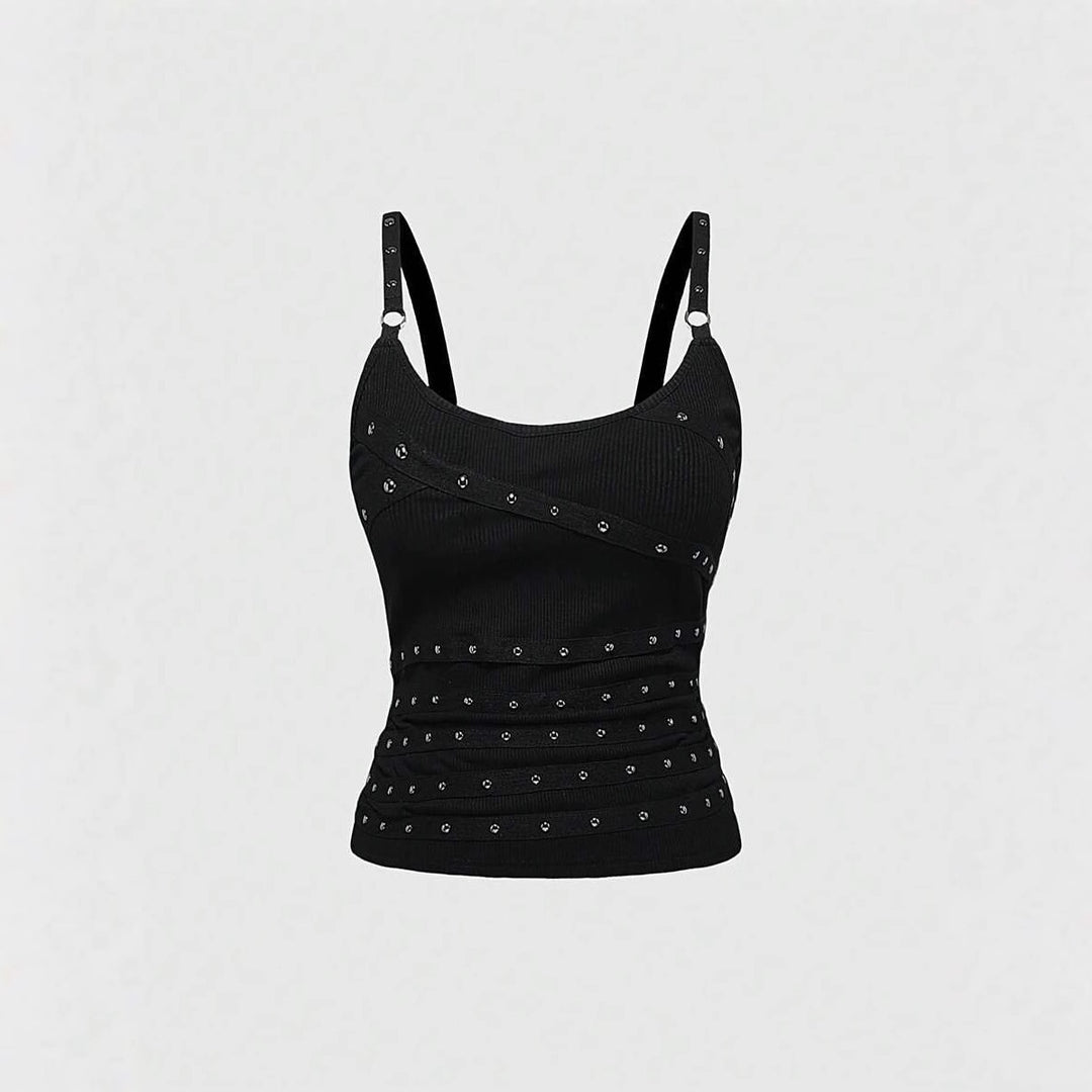 Ladies Refined Top with Elastane Content and Sparkling Details StylebySassy