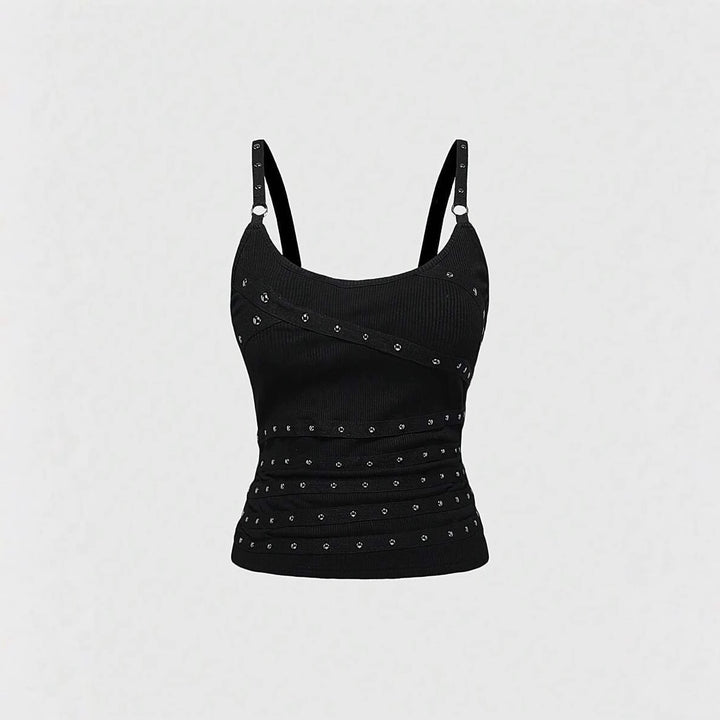 Ladies Refined Top with Elastane Content and Sparkling Details StylebySassy