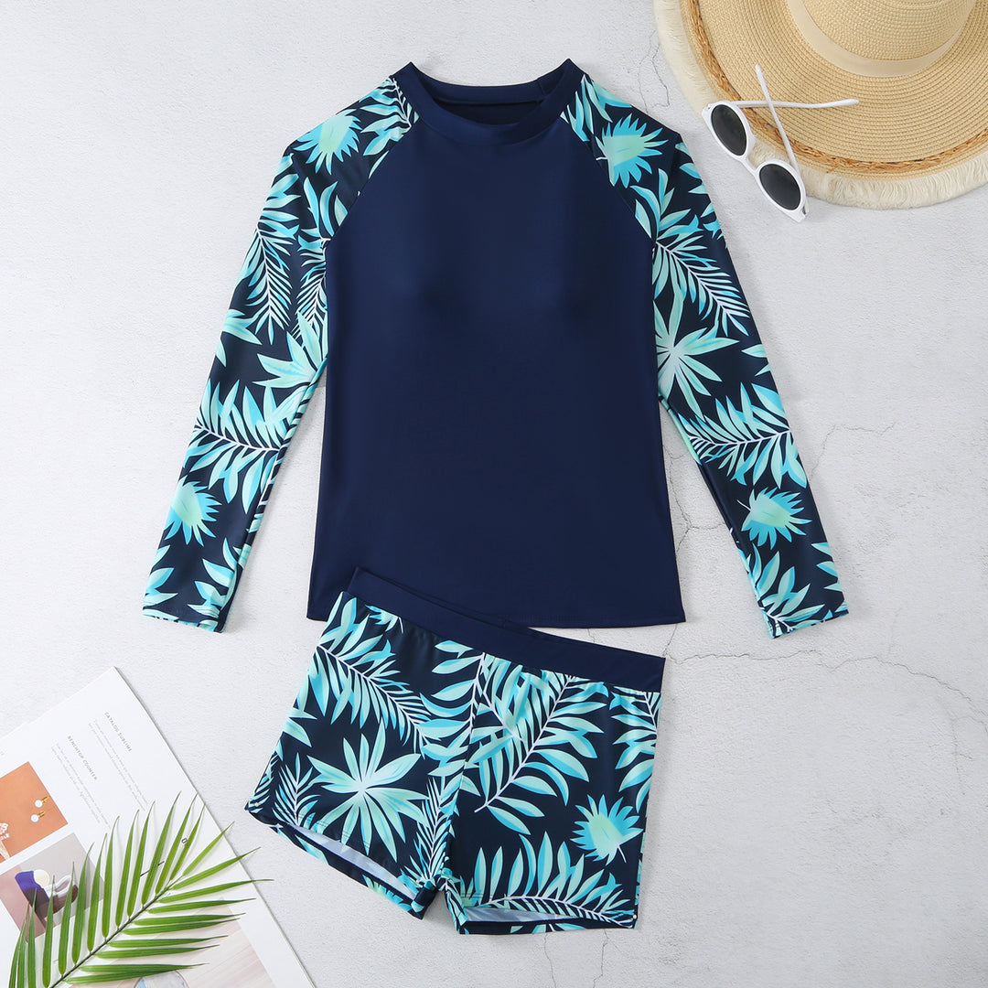 Women's UV Protection Rashguard Set with Floral Design StylebySassy