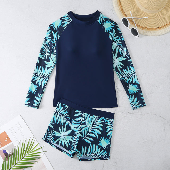 Women's UV Protection Rashguard Set with Floral Design StylebySassy
