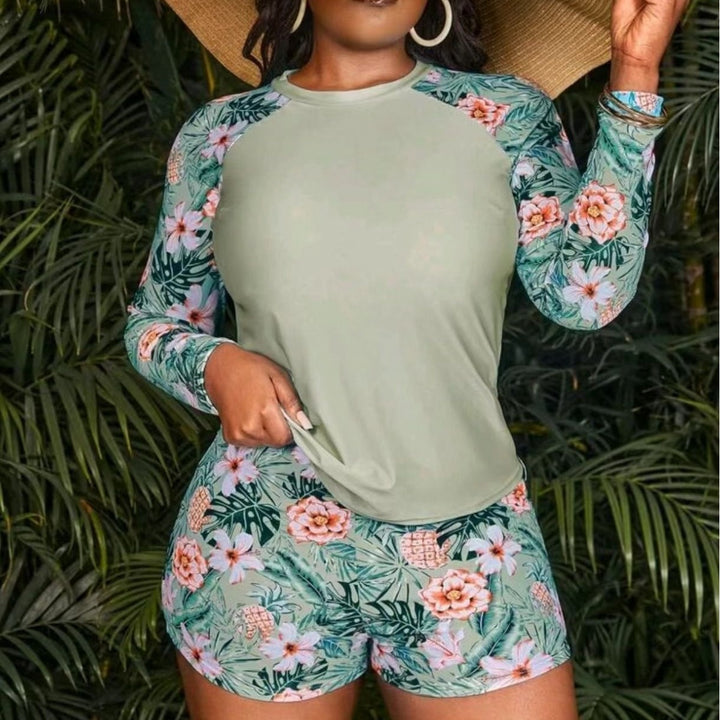 Women's UV Protection Swim Top and Shorts Set StylebySassy