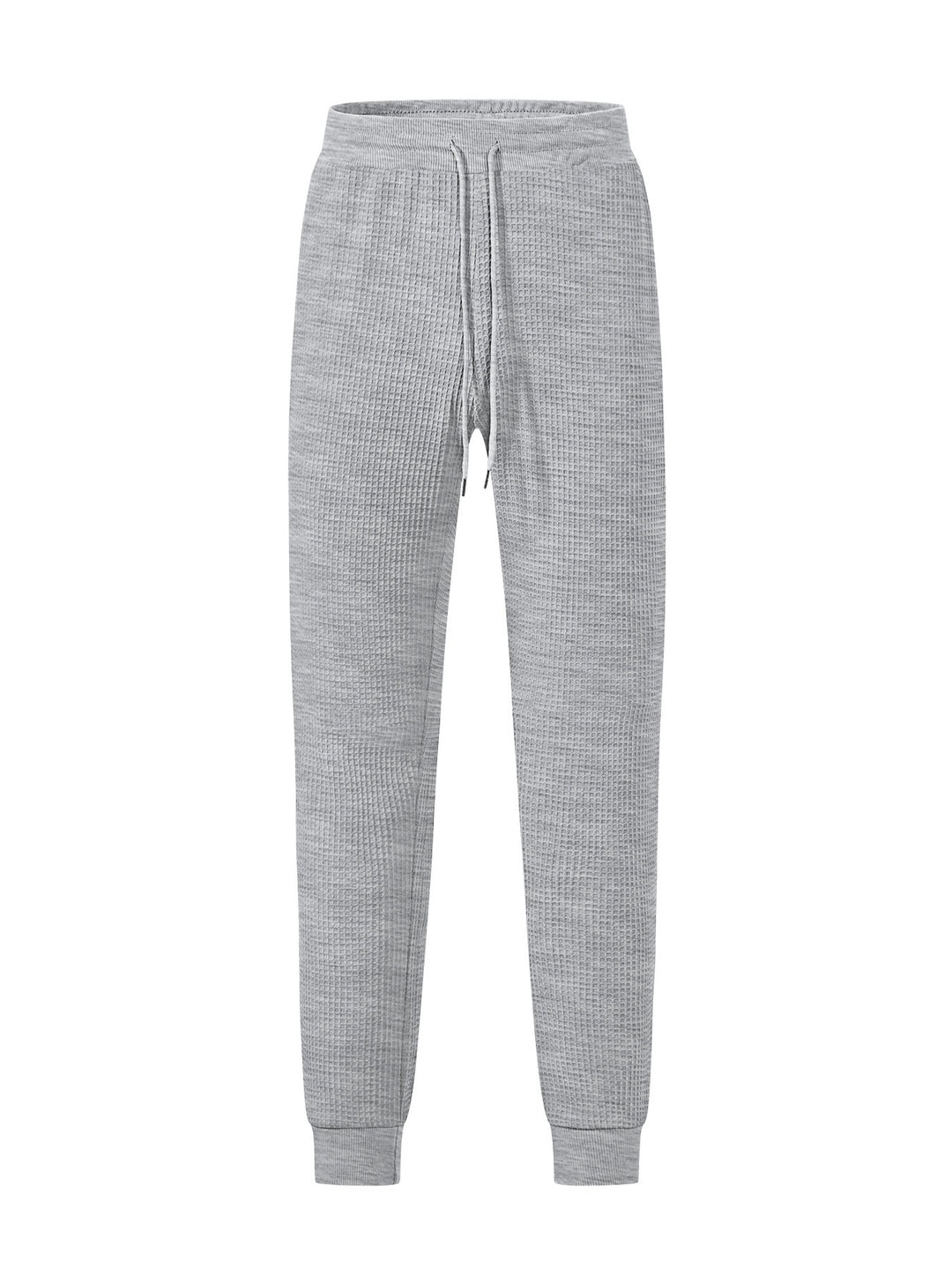 Men's fine-structured jersey lounge pants tapered cut with drawstring waistband and ribbed leg openings StylebySassy